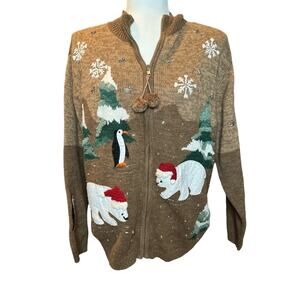 Vintage Tiara Christmas Cardigan